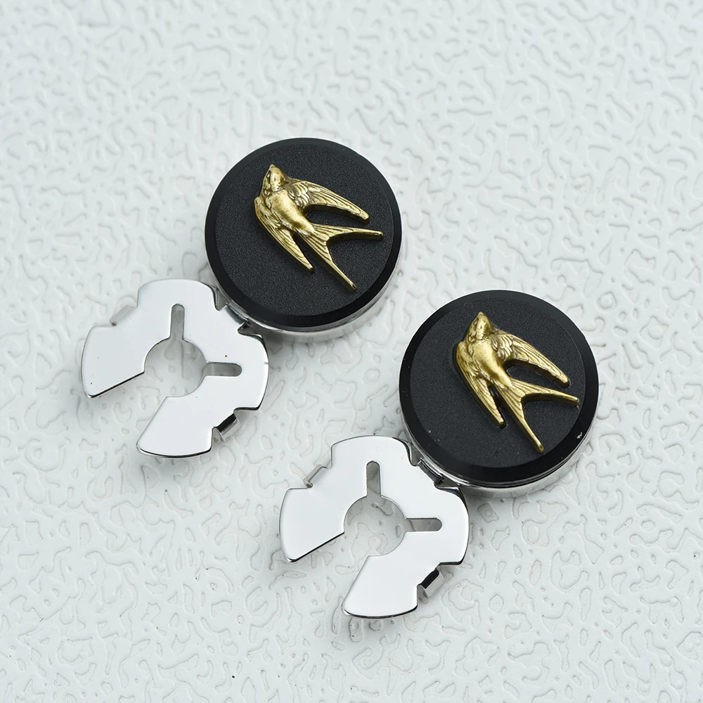 ICEYY 2PCS Vintage Gold llow Round Button Covers Set Cufflinks for Apparel 250804 L251024
