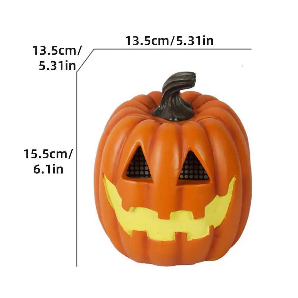 Resin Pumpkin Ornament Spooky Halloween Pumpkin Lanterns for Haunted Party Decor Resin Led Pumpkin Figurines for Garden XJ250804