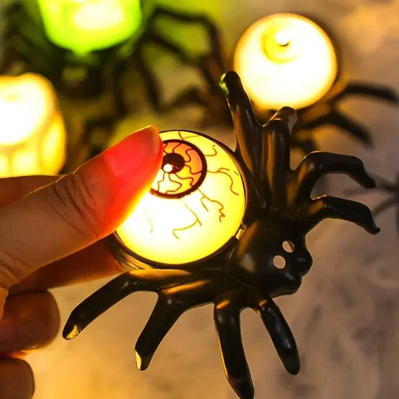 Halloween LED Spider Lighting Ornament Horror Eyeball Skull Lamp Atmosphere Prop Halloween Party Decorations 2024 Home Decor XJ250804