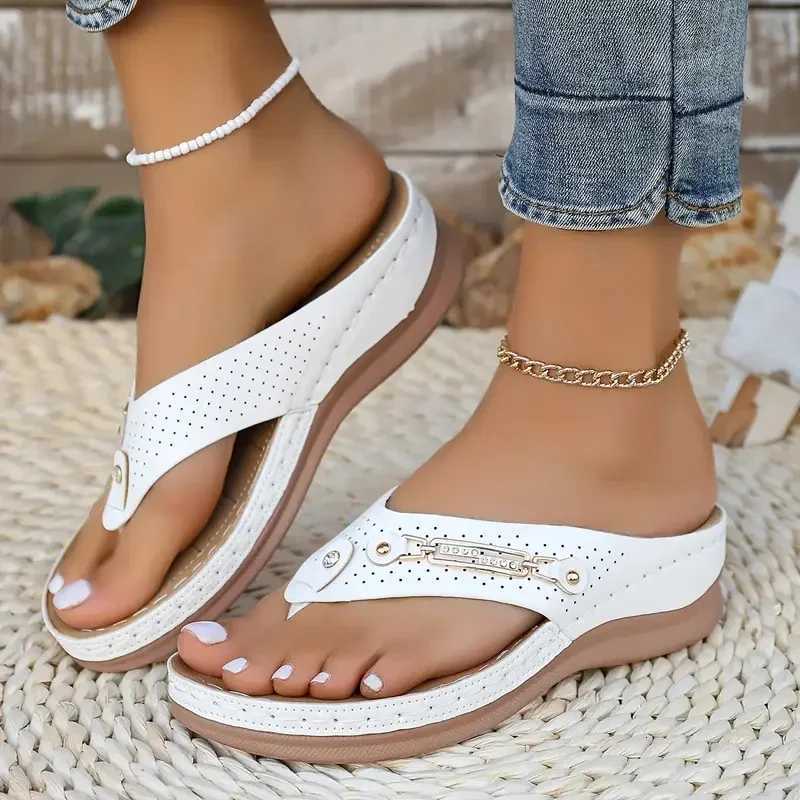 Summer Women Slippers Big Size Platform Wedges Sandals Non-Slip Open Toe Sandals Flip Flops Comfortable Beach Shoes Slides Women W250805