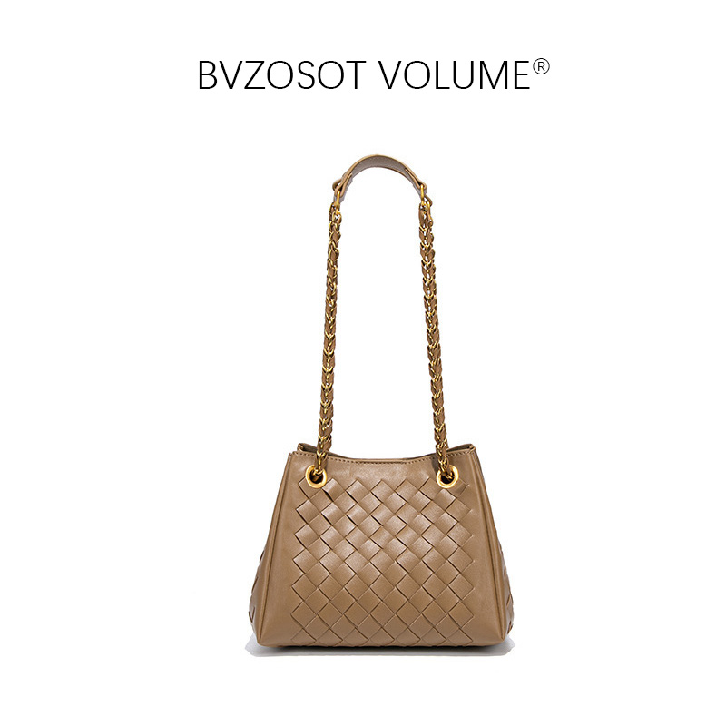 new Parachute bag woven bucket bag hand - held chain bag cross - body bag small bag retro underarm bag