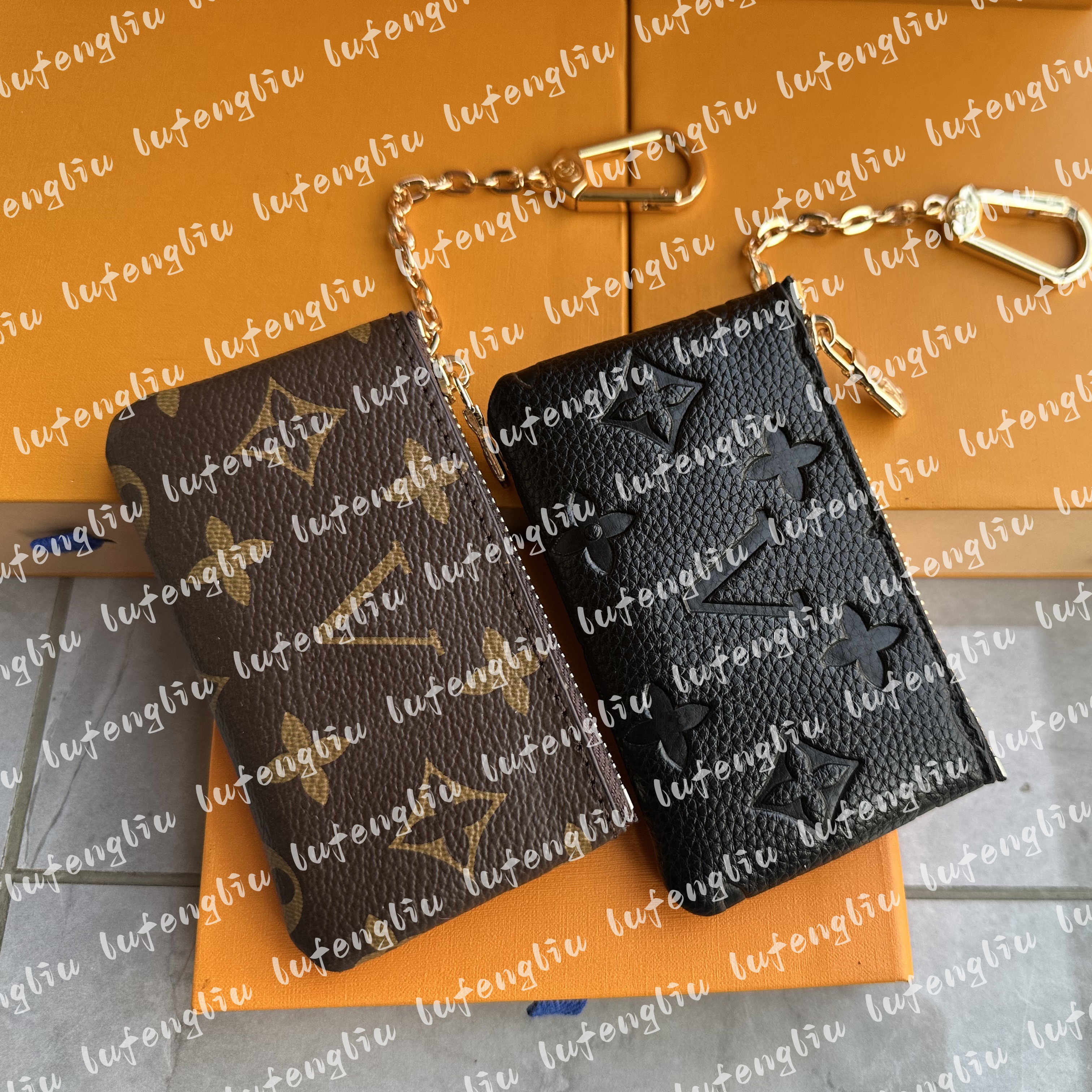 KEY POUCH Designers Mini Wallet Fashion Womens Mens Keychain Ring Credit Card Holder Coin Purse Luxury M62650 w box wallet