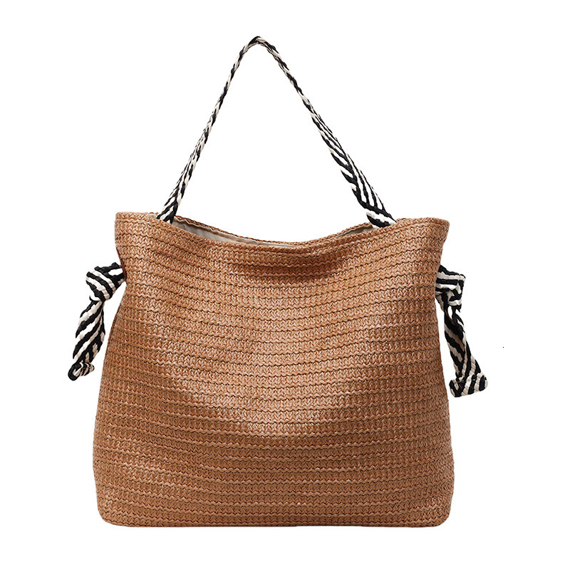 Free Shipping Designer Luxury Large Capacity Woven Bag New Style Straw Shoulder Bag Beach Vacation Stylish Underarm Bag Bucket Bag Casual Shopping Han