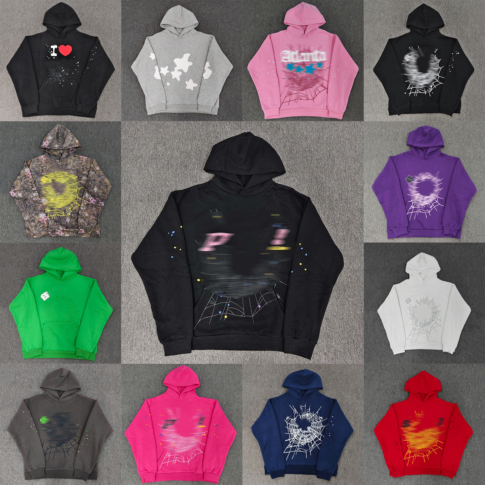 Designer Men's Hoodies Foam Pattern Print Hoodie Vintage Hip Hop Casual Loose Women's Cotton Sweatshirts Men Streetwear