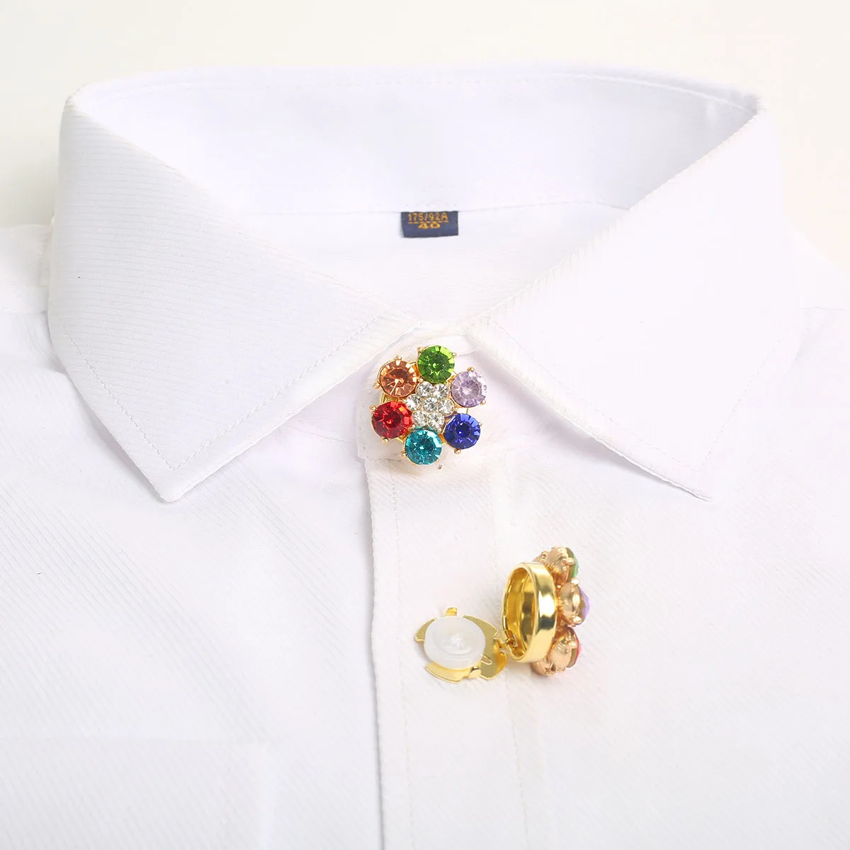 2PCS Cufflinks Shirt Button Covers Women Men Buttons Blind Rhinestone Flower Cuff link Sleeve Button Clothing Accessorie 250804