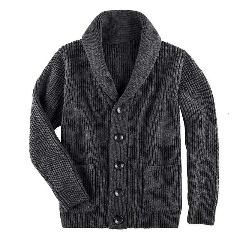 Mens Winter Cardigan Sweater Slim Fit Shawl Collar Outwear Sweatercoat Fashion Male Knit Button Up Wool Cardigan With Pockets XJ250805