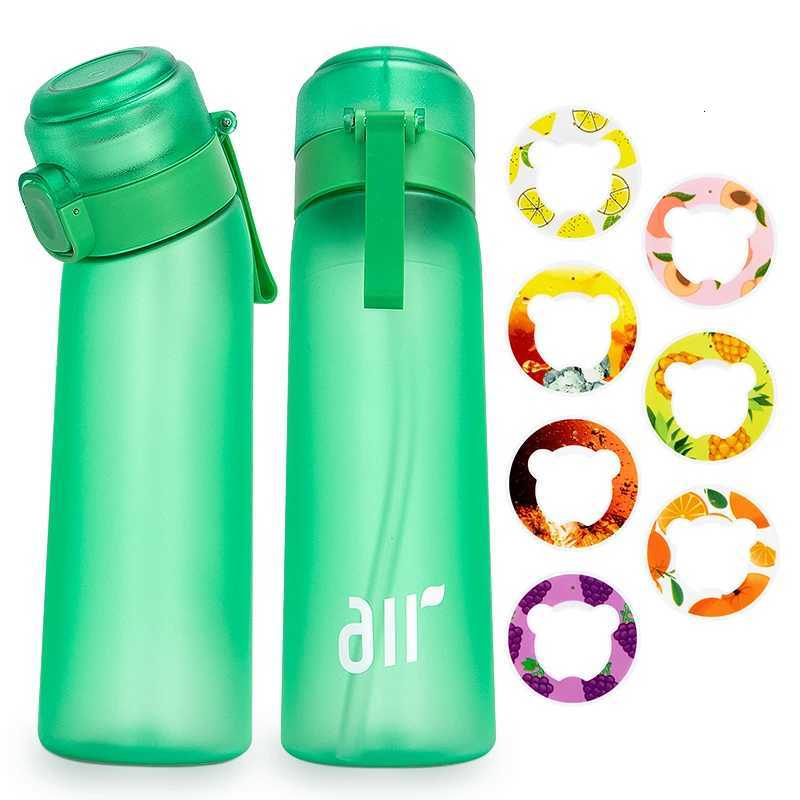 1pc Air Water Bottle With 1pc Random Bear Flavor Pods Portable Transparent Water Cup With Straw Leak Proof Outdoor Sports Cups S250804