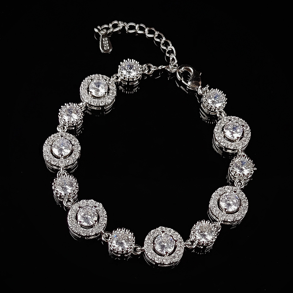 Fashion Zircon Bracelet Crystal Adjustable Women's Personality Super Fairy Evening Dress Party Accessory