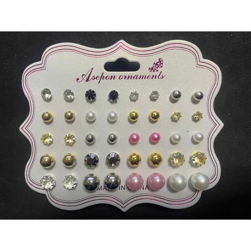 18 Pairs of Simple Imitation Pearl Earrings Casual and Elegant Style Lightweight Women Wear Earrings for Daily Wear Y250804
