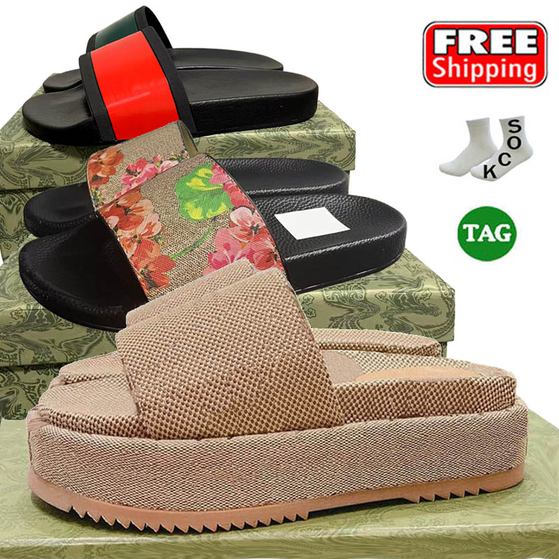Designer Women Slides Mens Sandals Luxury Platform Beach Slippers