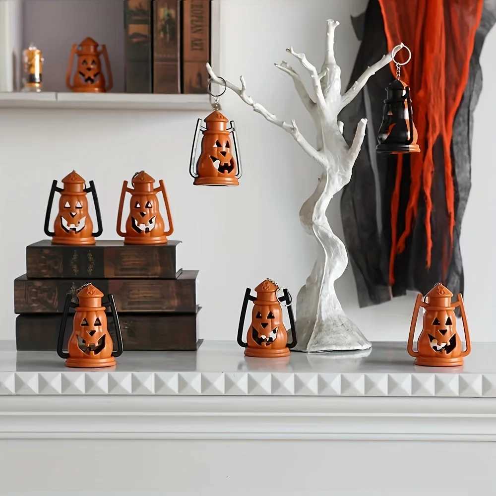 Halloween Pumpkin Ghost Lantern Lamp DIY Hanging Scary Candle Led Light Halloween Decoration for Home Horror Props Kids Toy XJ250804