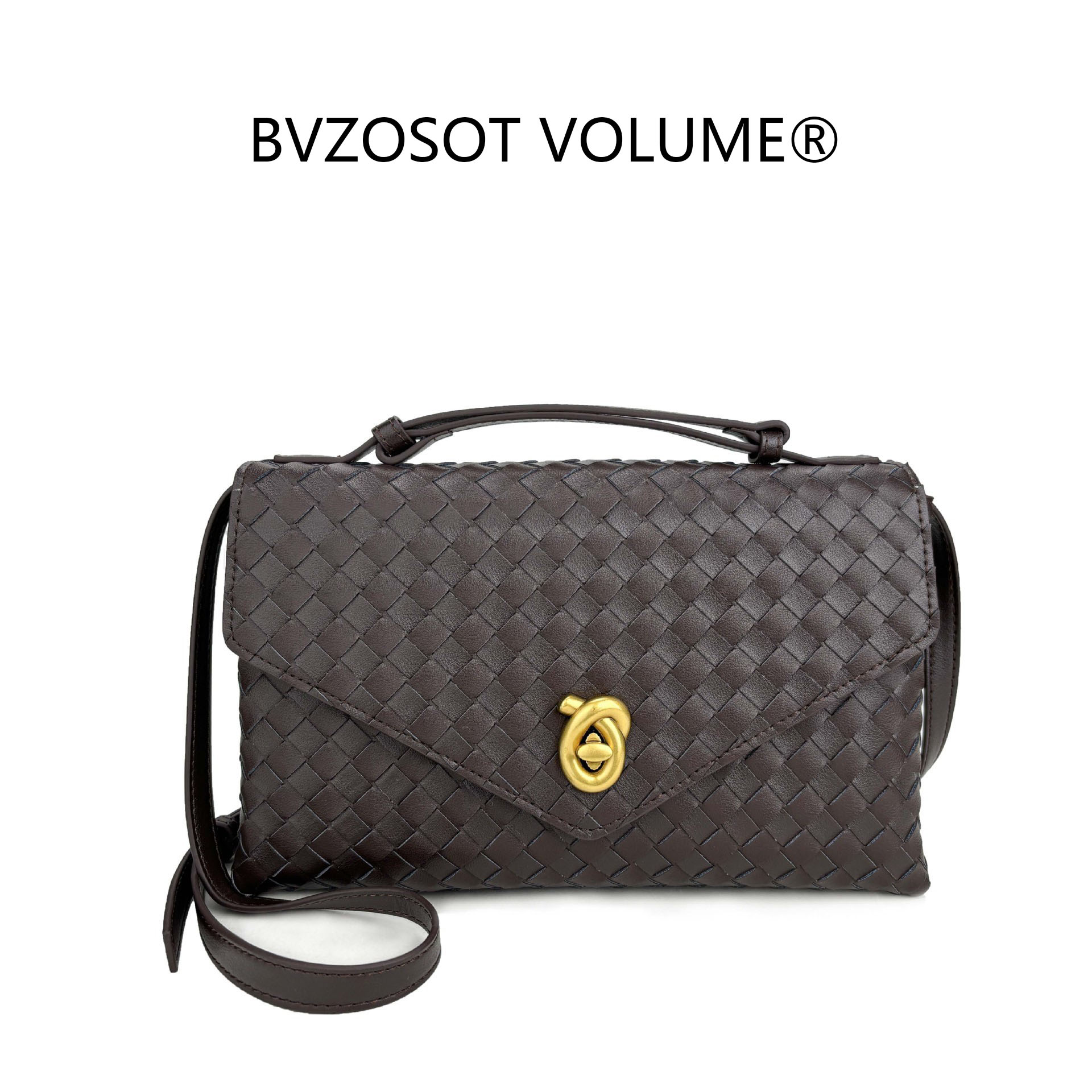 2025 New Handmade Woven Women's Bag With Stylish Lock Large Capacity For Hand Carrying And Cross - Body