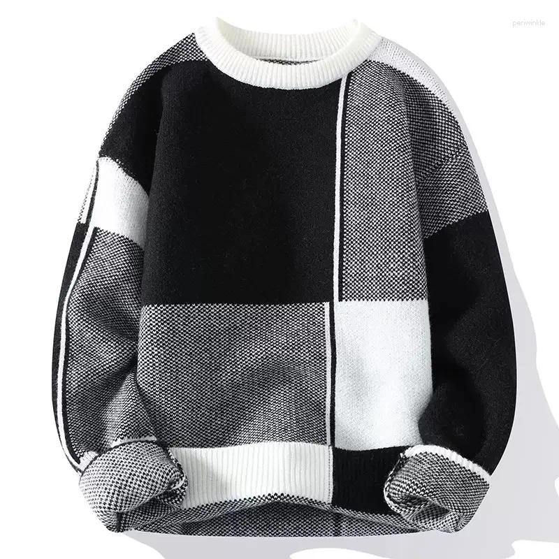 Men's Sweaters Autumn/winter Fashion Trend Retro Sports Thickened Warm Knitted Sweater Casual Loose Comfortable Large Size