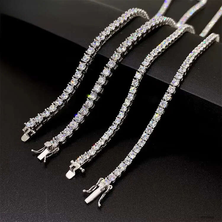 3Mm Moissanite Tennis Chain 5Mm Best Selg Sinocre Hiphop Trendy