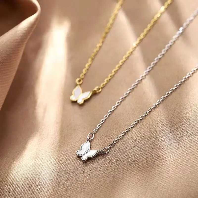 Acrylic Shell White For Wen INS Gold Color Clavicle Chain Necklace Elegant Party Jewelry Gifts S250805