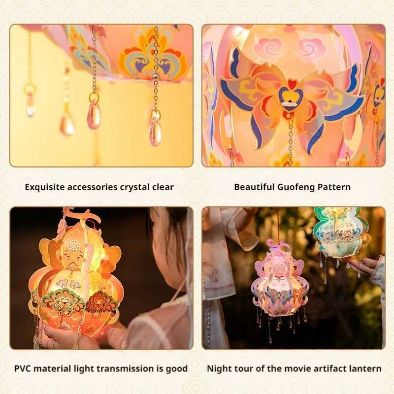 2025 Mid-Autumn Festival Lantern DIY Package Chinese Lanterns Handheld Lamp Blessings Palace Lantern Festival Atmosphere Decor XJ250804