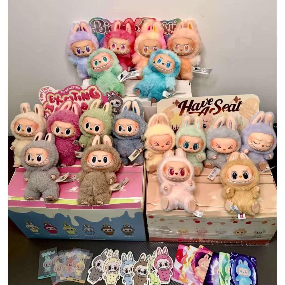 labubu doll Labubu popmart labubu clothes V1 V2 V3 Monster turns into energy Kawaii character face doll keychain decoration gift 8
