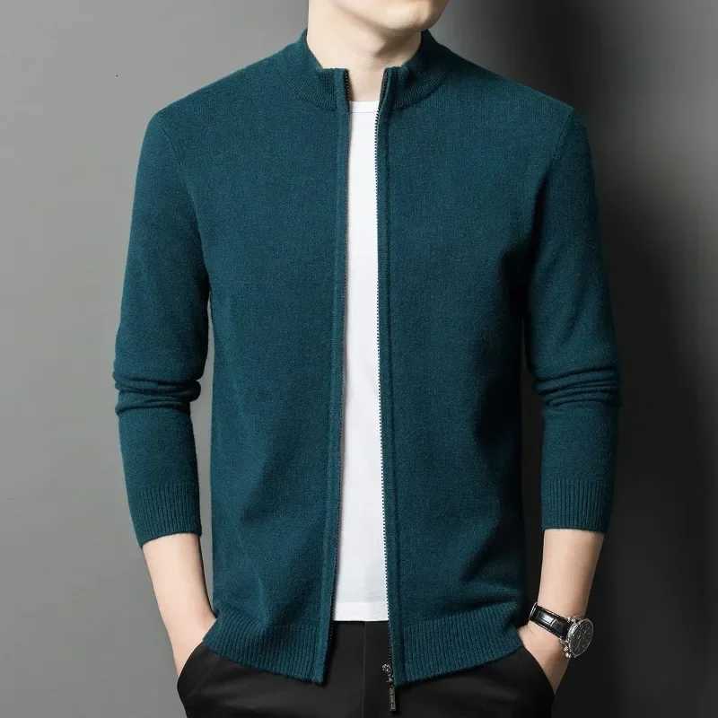 Knitted Cardigan Mens 2024 Autumn and Winter New Mens Casual Business Wool Sweater Jacket Mens Knitted Cardigan XJ250805