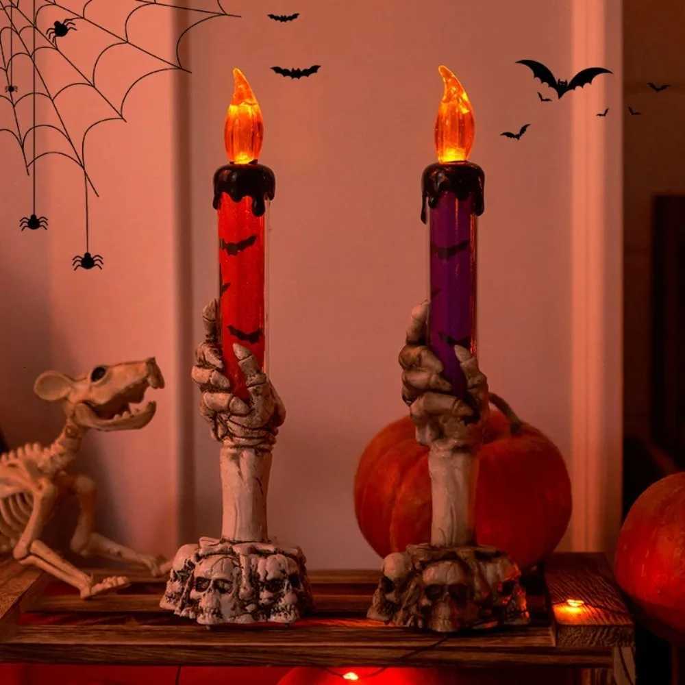 Bright Candles Cosplay Decoration Table Lamps Skull Hand Lamps for Summer Party Gifts Camping and Haunted House Decorations XJ250804