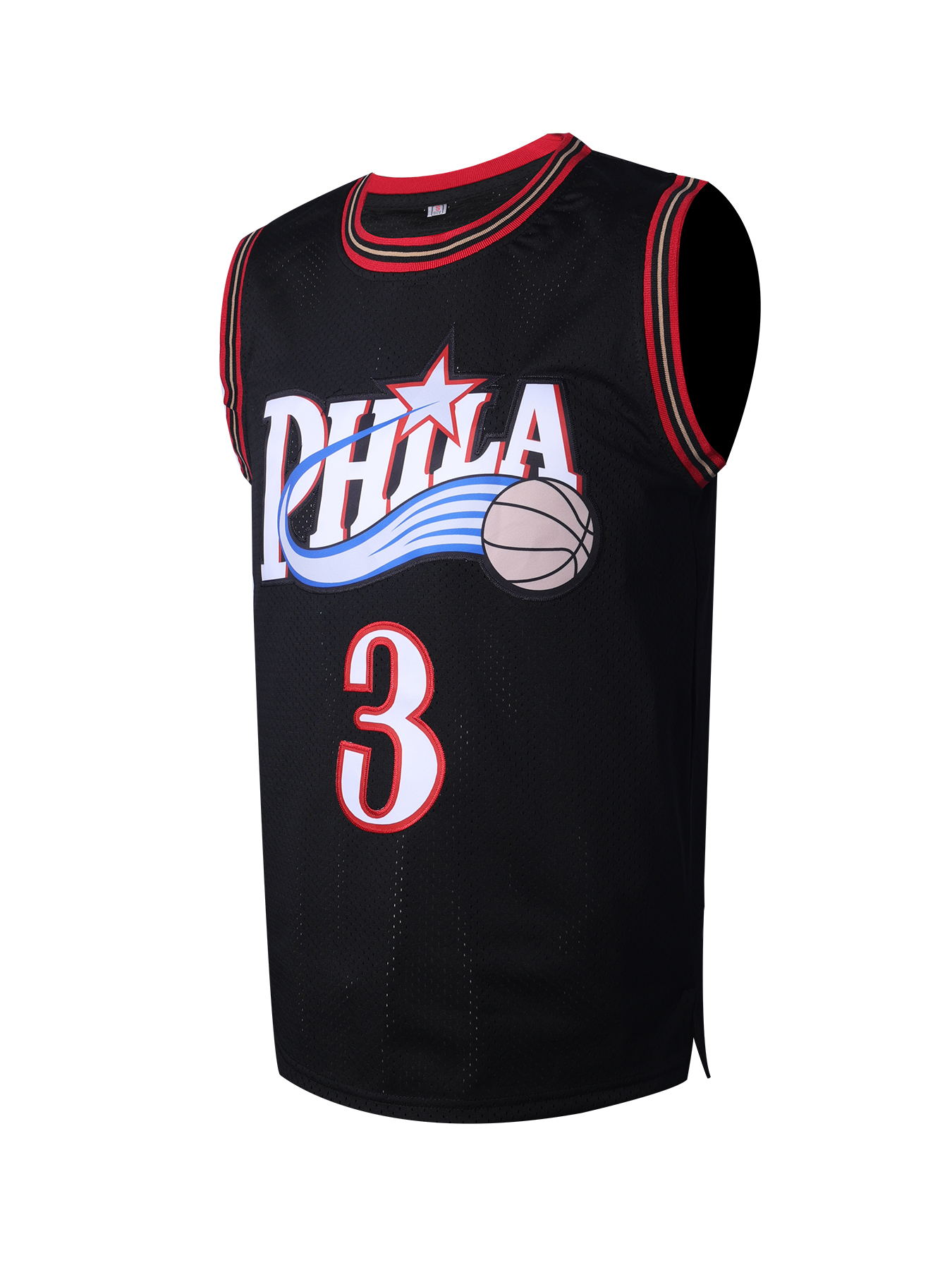 2025-26 City Edition Men's Navy/Black/Red Basketball Jeresys Custom Nom and Num Embroidery Jared McCain Edgecombe Embiid Maxey