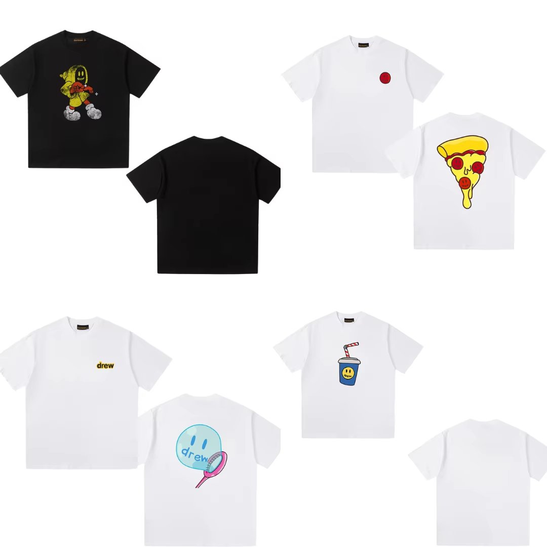 DREW HOUSE Designer luxury Hot Sale Mens Clothing multiple styles T shirt men's and women's printed loose short sleeve T-shirt