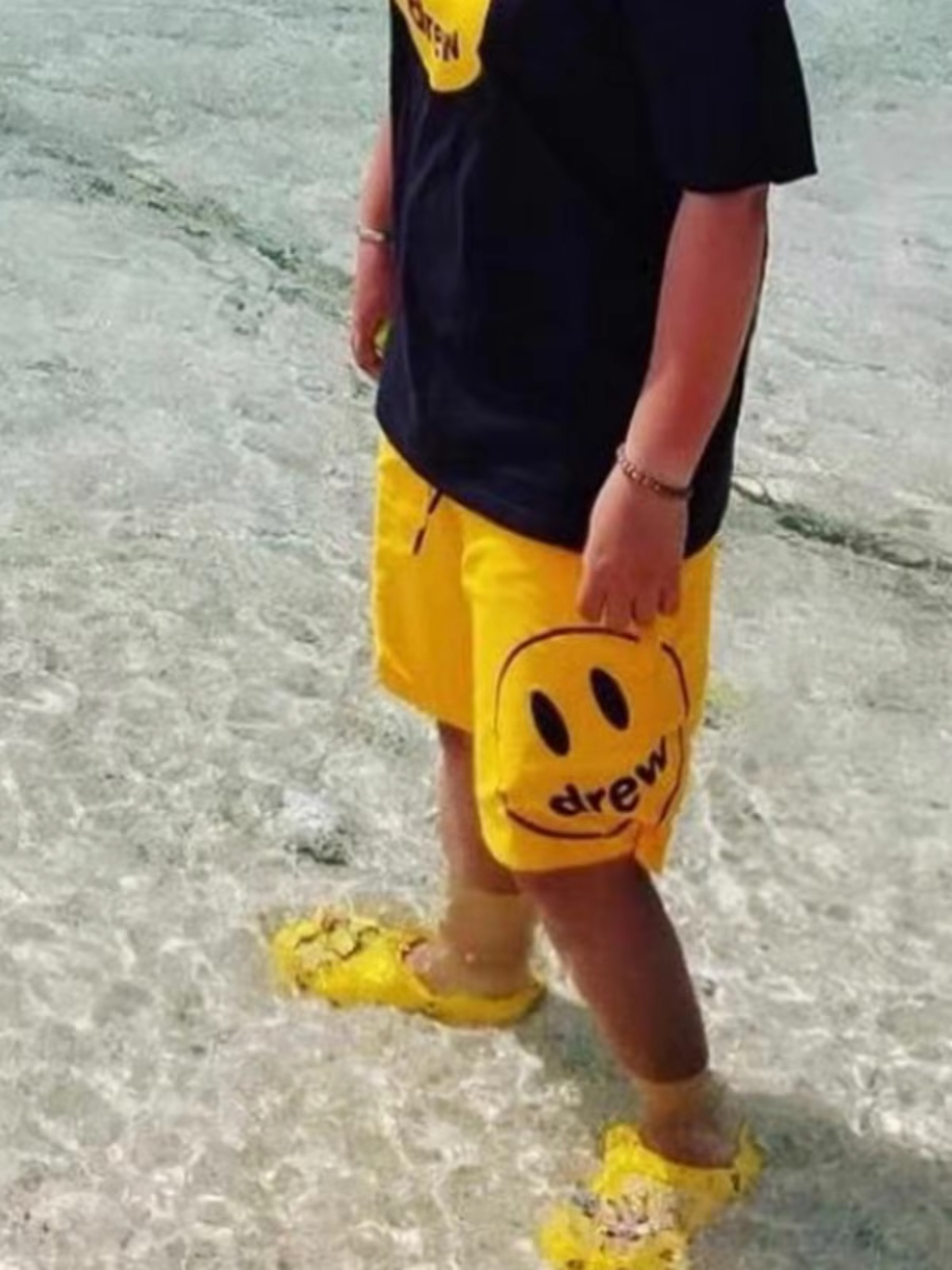 Drew House Hot Sale Men Crystal shorts, beach shorts, casual, versatile, trendy brand-name printed shorts 25ss
