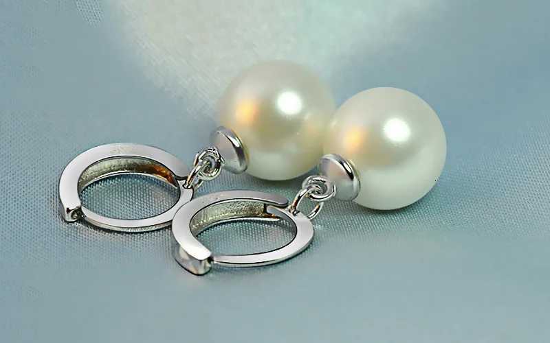 925 Sterling Silver Freshwater Pearl Earrings Crystal Jewelry for Women Wedding Gift Party Classic Y250804