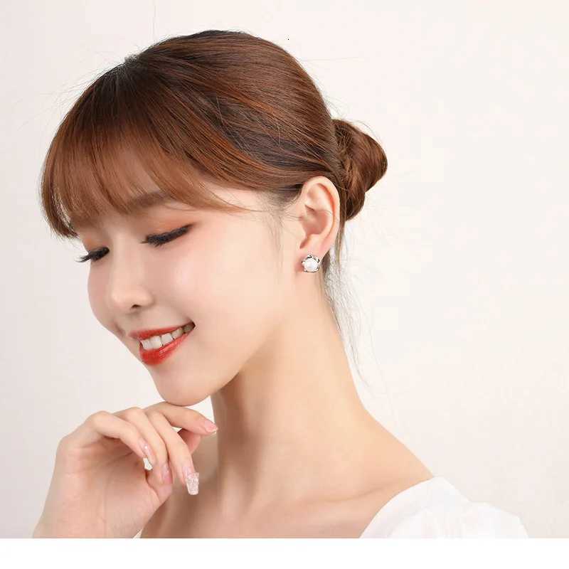 925 Sterling Silver Freshwater Cultured Pearl Button Ball Stud Earrings For Women As Best Gifts Jewelry Y250804