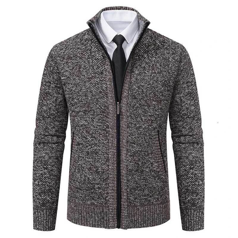 Vintage Knitted Cardigan Jacket Men Winter Casual Sweaters Long Sleeve Turn-down Collar Sweater Coats Autumn Fashion OuterwearXJ250805