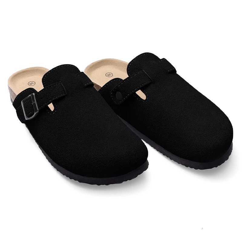 Summer Suede Clogs Slippers Women Clogs Slippers Outdoor Non-Slip Beach Sandals Unisex Cork Clogs Slippers With Adjustable Buckle W250805