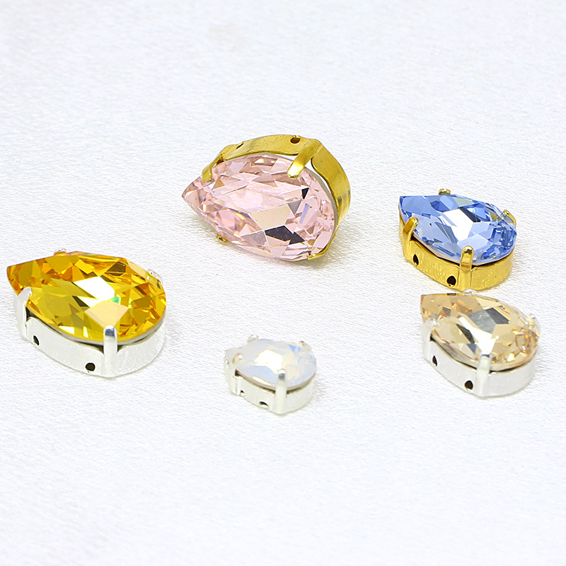 Teardrop-shaped rhinestone hand-sewn claw rhinestone DIY jewellery clothing accessories claw rhinestone