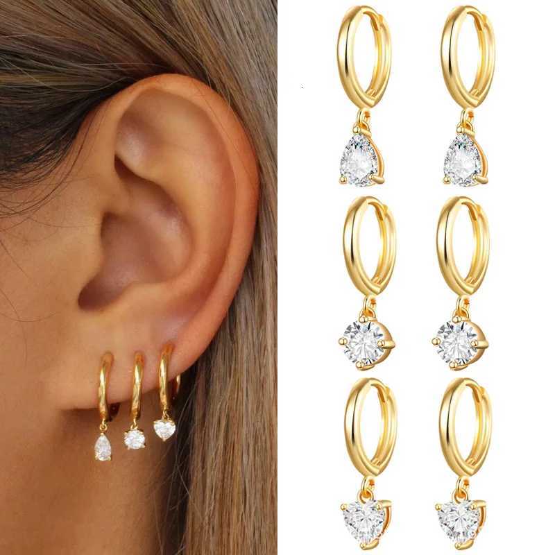 Fashion Stainless Steel Crystal Zircon Drop Earrings for Women Punk Cubic Zirconia Wedding Jewelry Girl Friendship Gifts Y250804