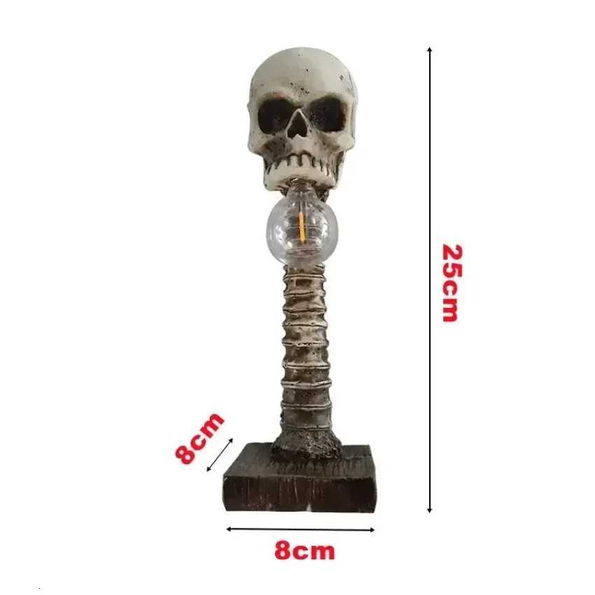 Halloween Ornaments 3D Statue Skull Table Lamps Horror Skeleton Desk Lights Scary Halloween Atmosphere Props Party Home Decors XJ250804