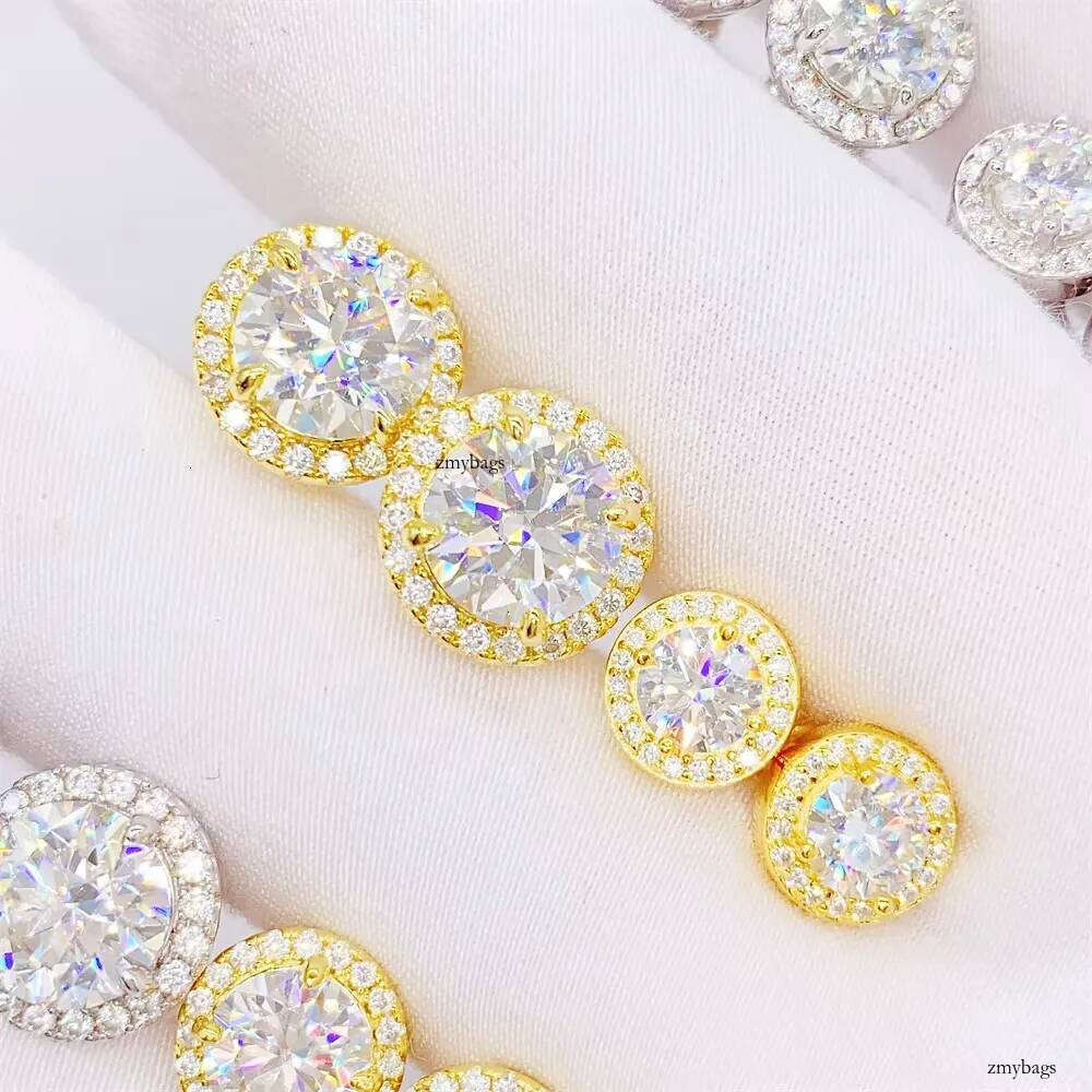 Pass Tester Hot Selling Custom Sterling Sier Fine Jewelry Dia Vvs Moissanite Earrings for Women