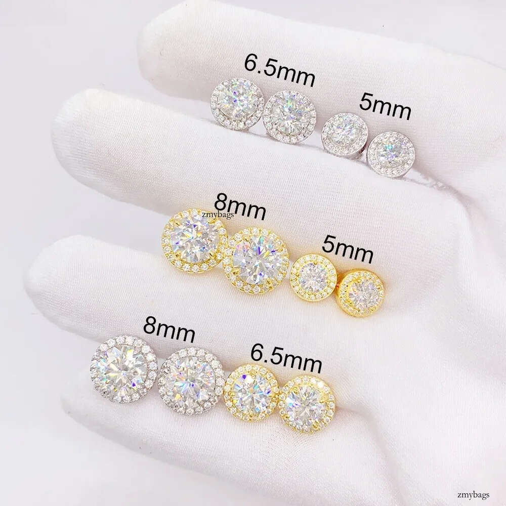 Pass Tester Hot Selling Custom Sterling Sier Fine Jewelry Dia Vvs Moissanite Earrings for Women