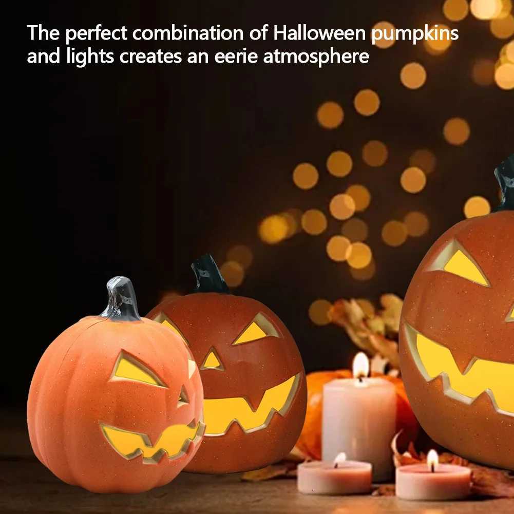 Halloween LED Pumpkin Lantern Decor Pumpkin Lamp Battery Operated Glowing Pumpkin Decor Jack O Lantern for Halloween Decorations XJ250804
