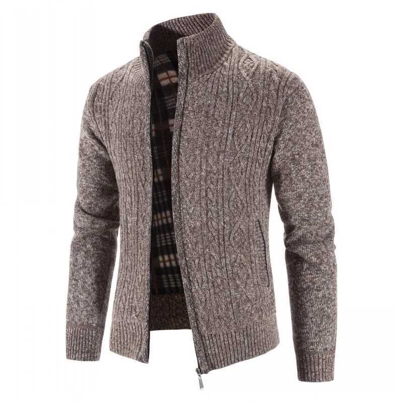 Men Jackets Cardigans Winter Casual Sweatercoats Warm Sweaters Male Stand-up Collar Slim Fit Sweaters Coats Winter Clothes 3XLXJ250805