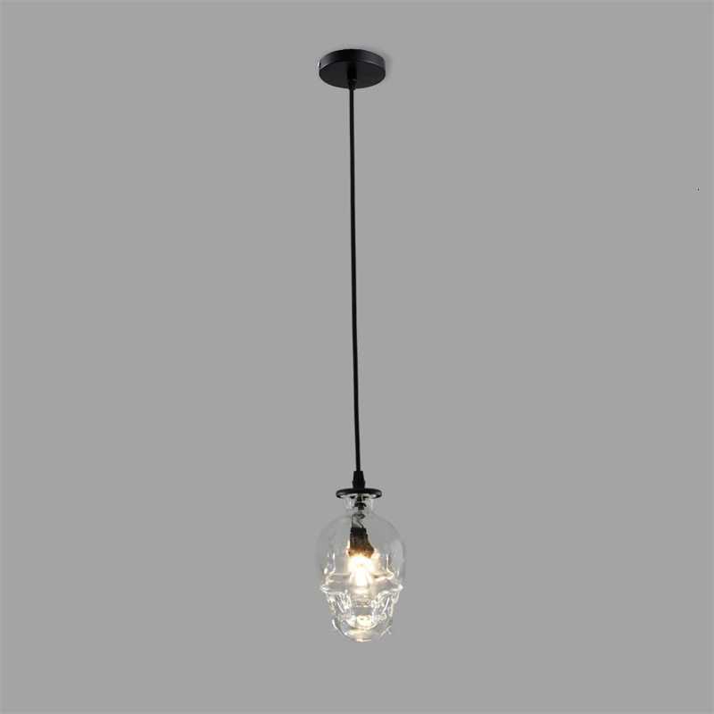 American Loft Retro Bar Pendant Lamp Skull Glass Wine Bottle LED Hanging Light Restaurant Coffee Shop Decoration Indoor LightingXJ250804
