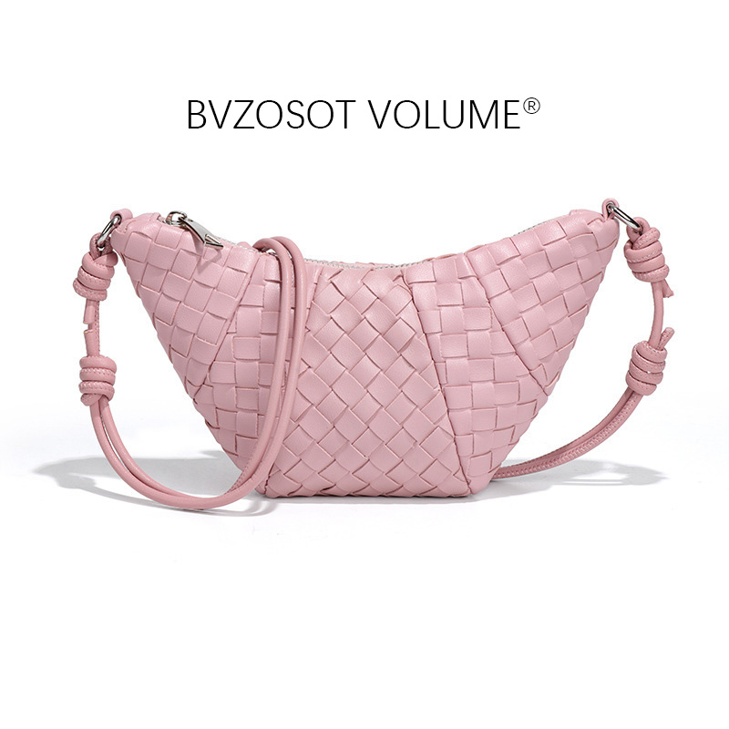 BVZOSOT VOLUME 2025 New Women's Bags with Design Handmade High - end Braided Cross - body Cowhorn Bags Single - shoulder Cross - body Small Squar