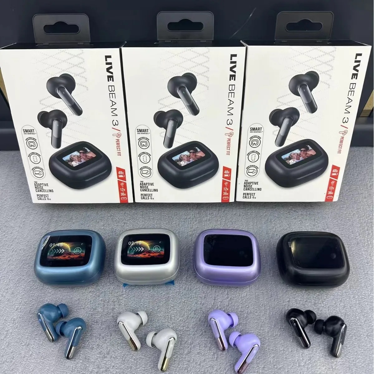 Top quality Earphones LIVE BEAM3 ANC True Wireless Earphones Noise Cancelling Bluetooth Headset TWS Earbuds Small
