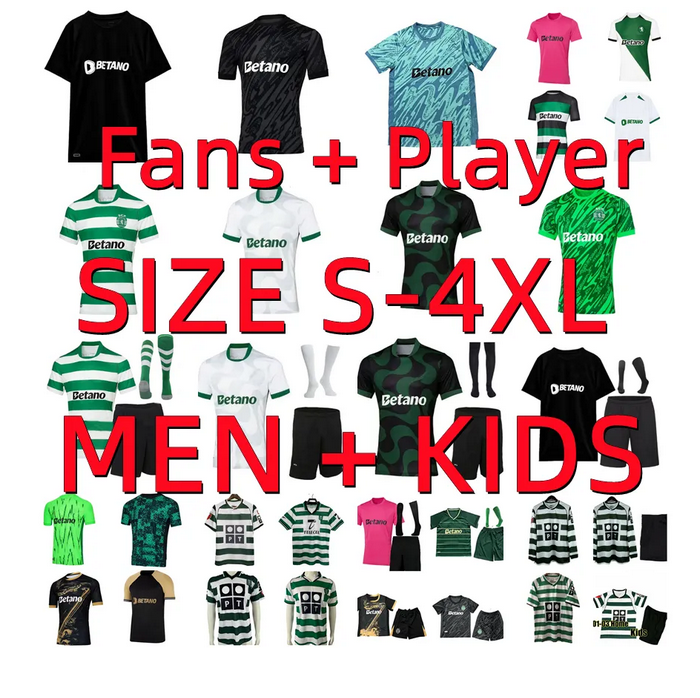Sporting CP 25 26 Lisboa soccer jersey 01 02 03 04 retro ronaldo GYOKERES Jovane Sarabia Vietto COATES ACUNA 2025 2026 maillot Sporting Clube de football shirt men kids