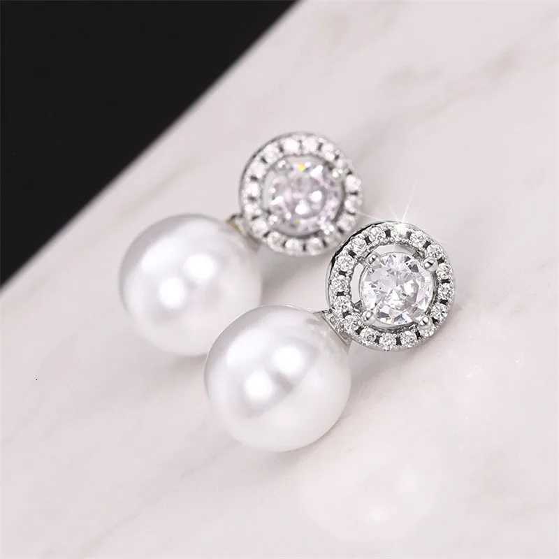 925 Sterling Silver Pearl Earrings Bride Wedding Accessories Elegant Temperament Ear Earrings New Trendy Women Jewelry Y250804