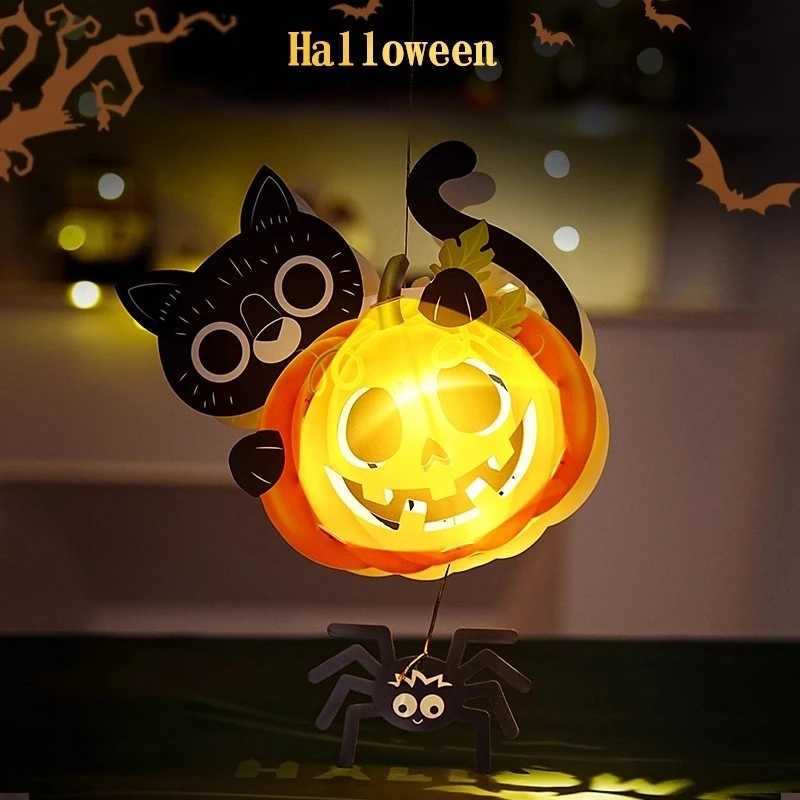 Pumpkin Lantern Halloween Decoration 2025 DIY Material Package Chinese Lantern Ornament Ghost Lanterns Accessories XJ250804