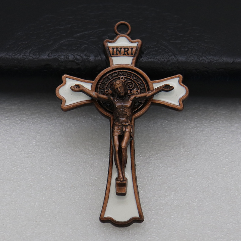 religious cross christian jewelry cross pendant saint benedict cross pattern pendant necklace. 231225