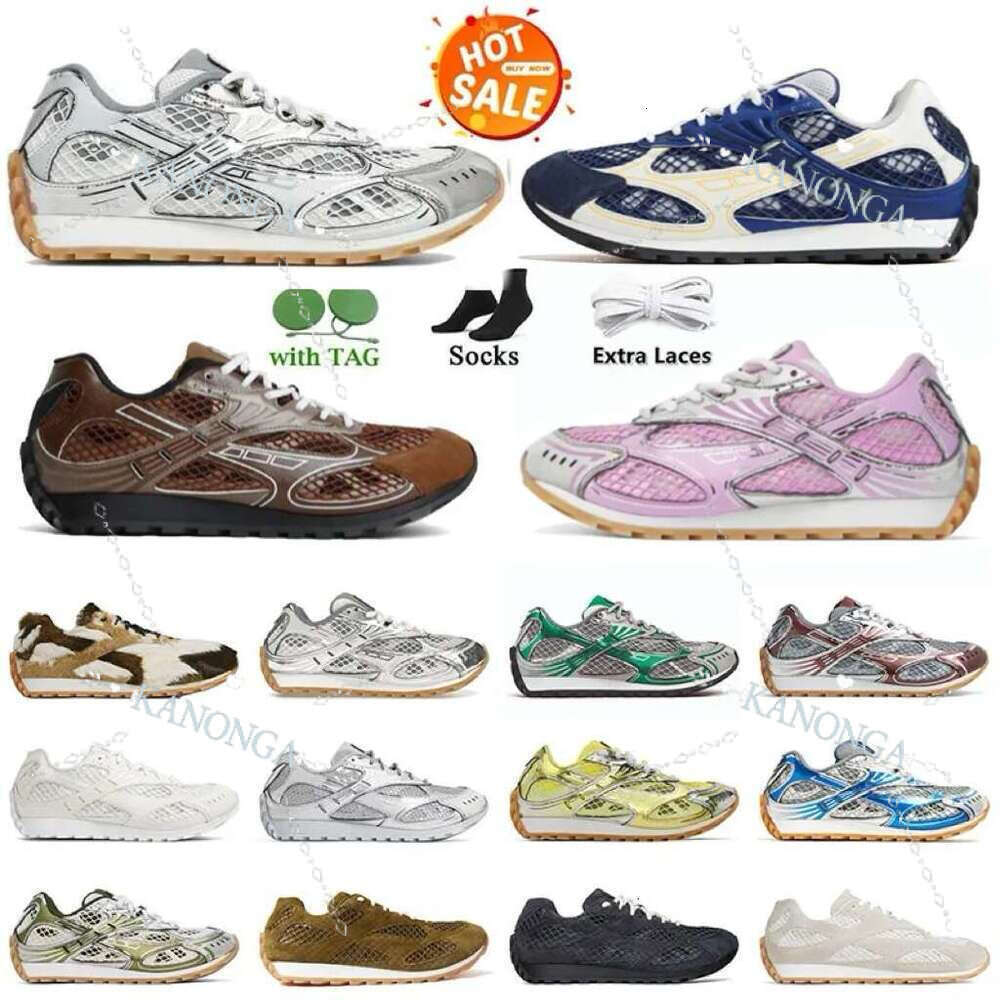 A Orbit Runner Sneaker Lightweight Technical Mesh Lace-Up Rubber Outsole Black Sier Green Platform Shoes Mens Womens Vintage Trainers DHGATE With Box