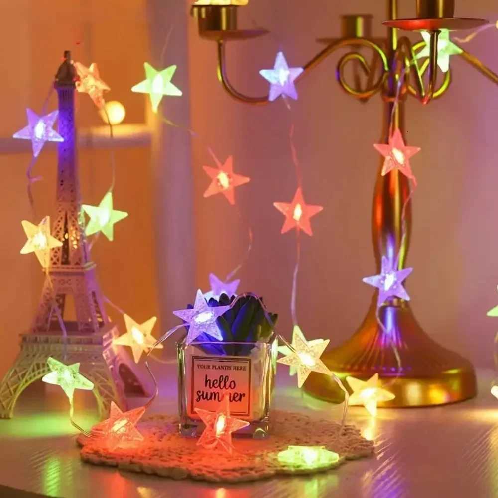 Wedding Garland Lamp LED Twinkle Star String Lights Battery Power Outdoor Garden Camping Party Christmas Bedroom Home Decoration XJ250804