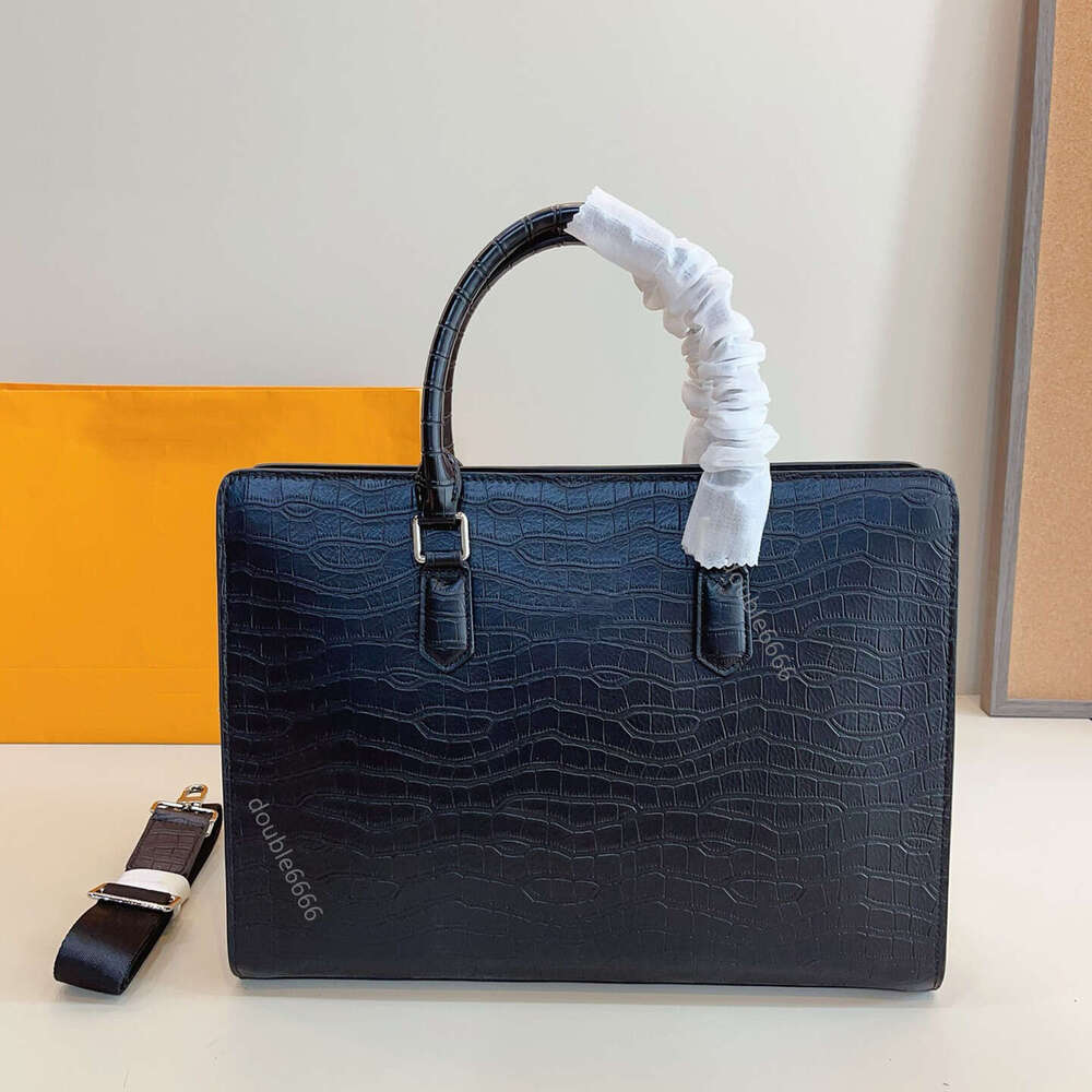Designer crocodile Skin Man's Bag Luxury Men's Large Handbag Lawyer Briefcase Business Travel bags crossbody bags shoulder bags work bag Laptop Bag messenger bag