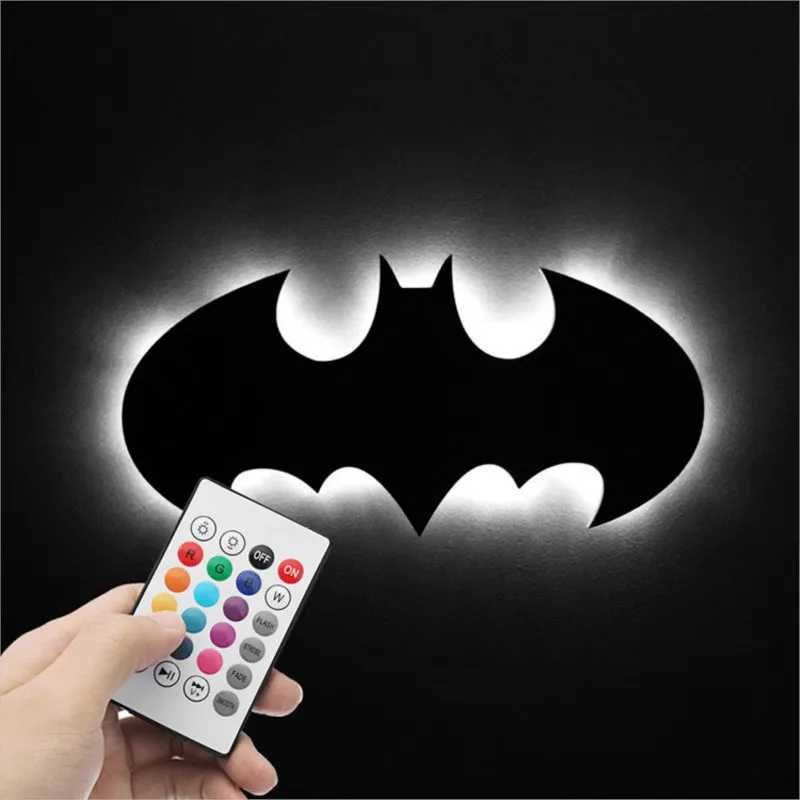 3D Night Light Cool Remote Control Multi Color Creative Atmosphere Home Decoration Bedroom Wall Hanging Lamp XJ250804