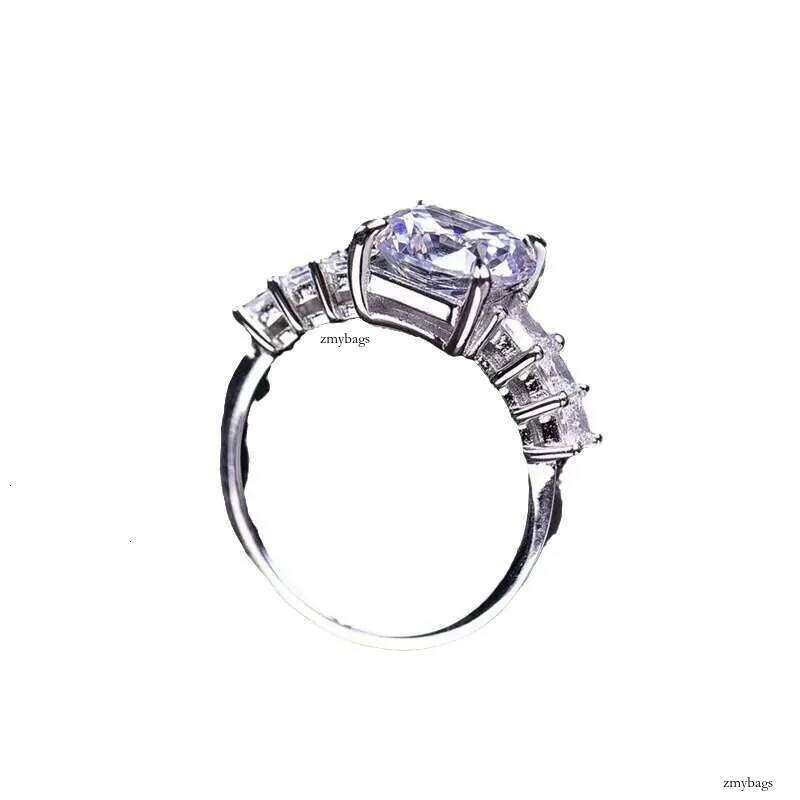 Platinum PT950 new 3 carat D color moissanite micro-set womens dia ring with certificate black card
