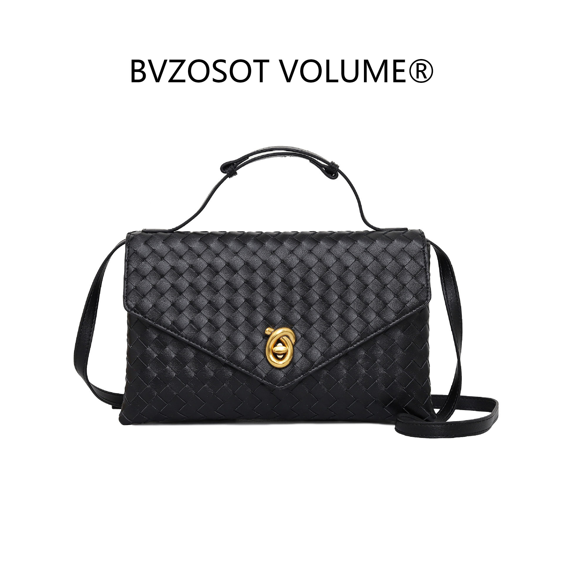 2025 New Handmade Woven Women's Bag With Stylish Lock Large Capacity For Hand Carrying And Cross - Body